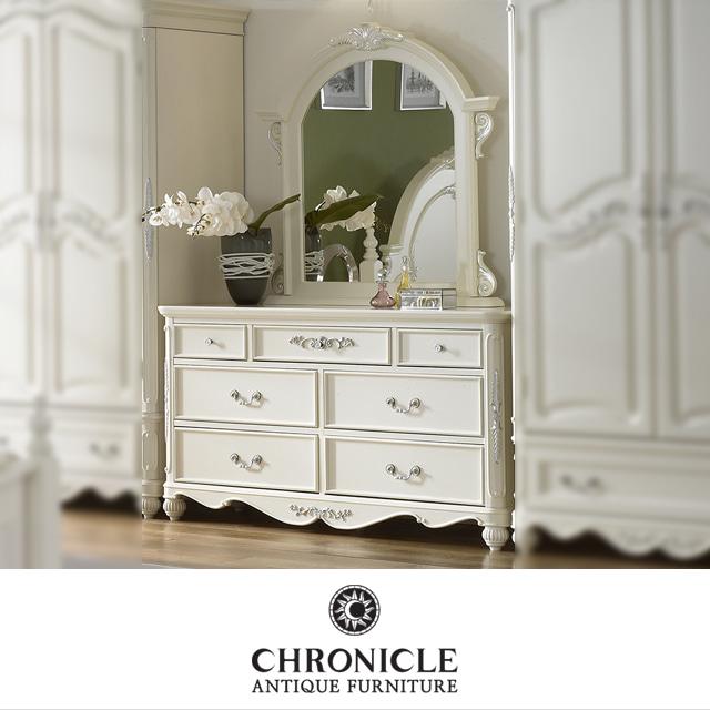 크로니클 엔틱 화장대 화이트 신혼가구 화장대