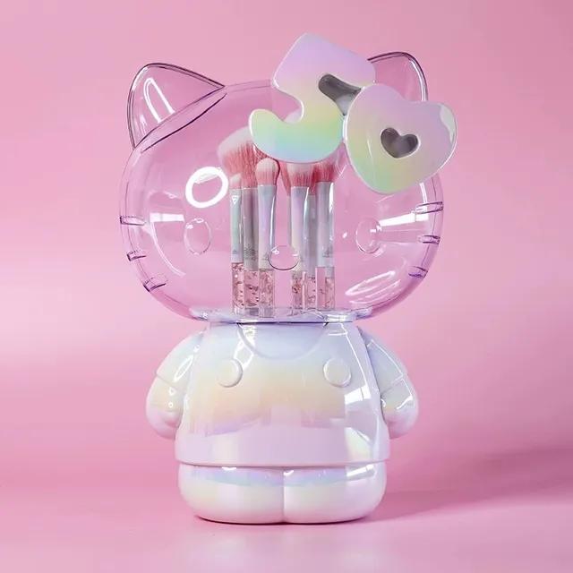 Hello kitty│50주년 한정판 보관함+브러쉬 SET 키티 퍼프 브러쉬