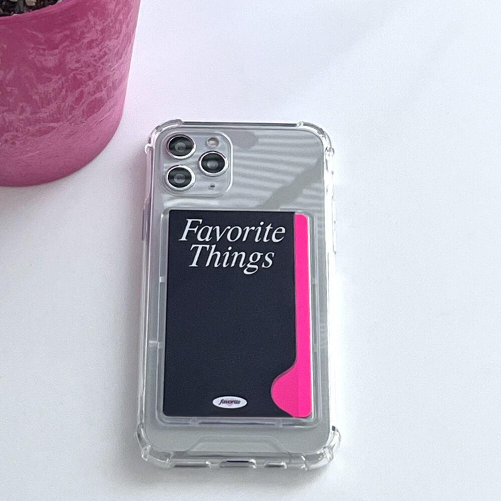 카드수납 젤리케이스 - favorite things(black)