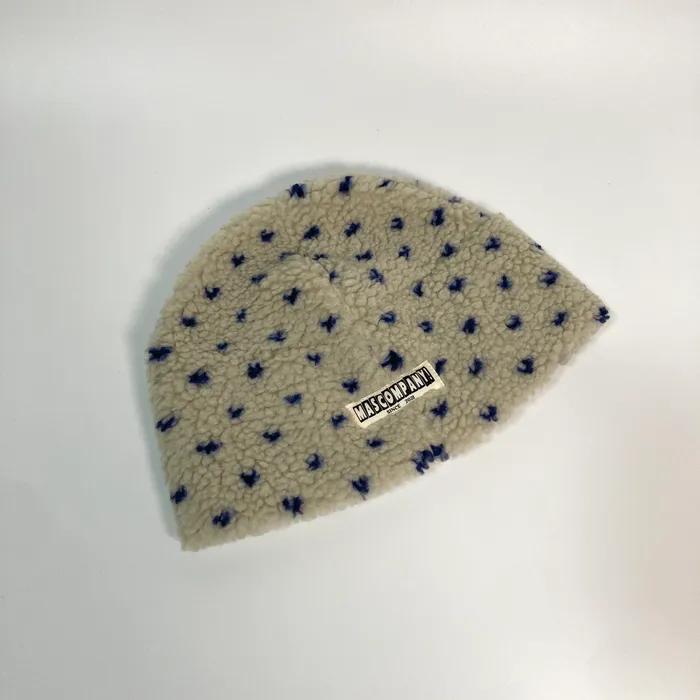 Dot dumble fleece beanie (ivory)