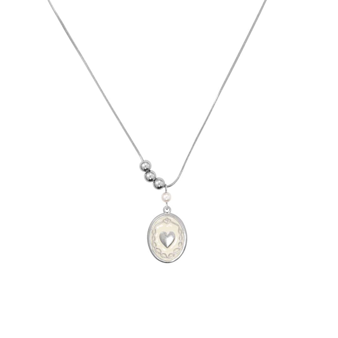 harmless frame necklace-silver