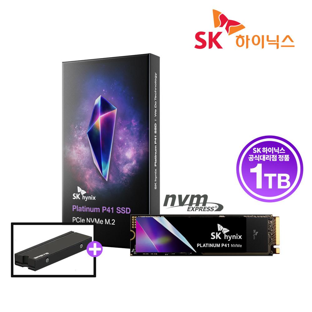 SK하이닉스 Platinum P41 NVMe SSD 1TB [빙하6 방열판]