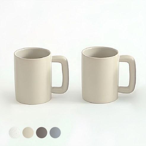 에라토 플랑 베이직 데일리 머그컵 350ml, 크림, 2개 - 머그컵 | 쿠팡