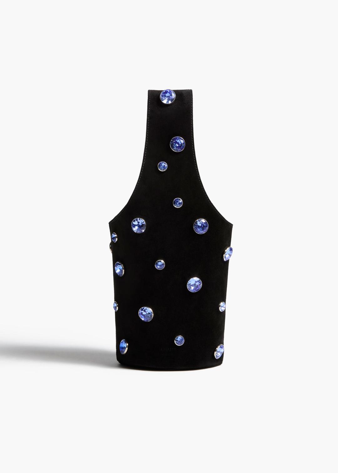 Livia Bag in Black Suede with Midnight Crystals - O/S / BLACK/MIDNIGHT NAVY / 90%CALFSKIN,10%GLASS