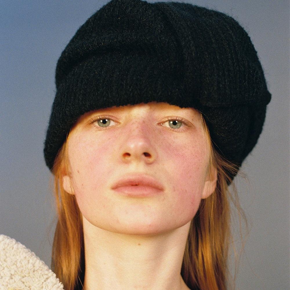 TURBAN HAT_RIBBON_BLACK