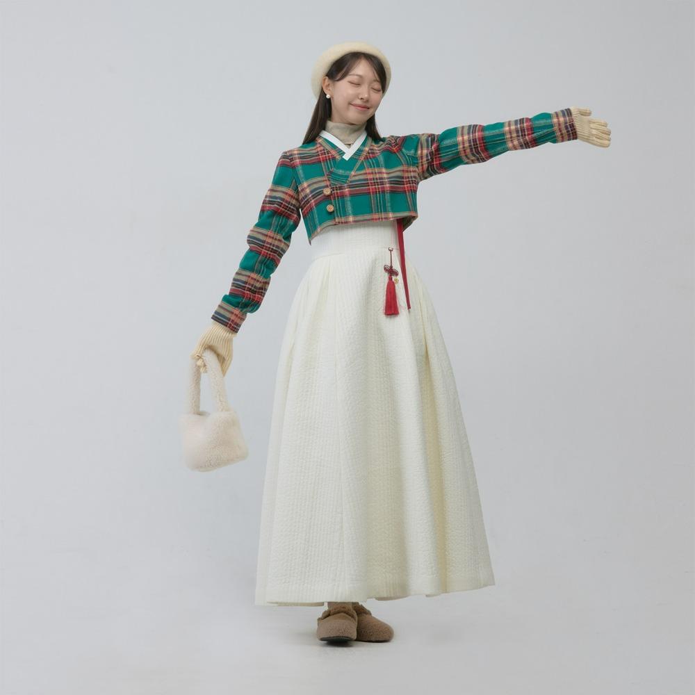 초록 체크 저고리 [그린]