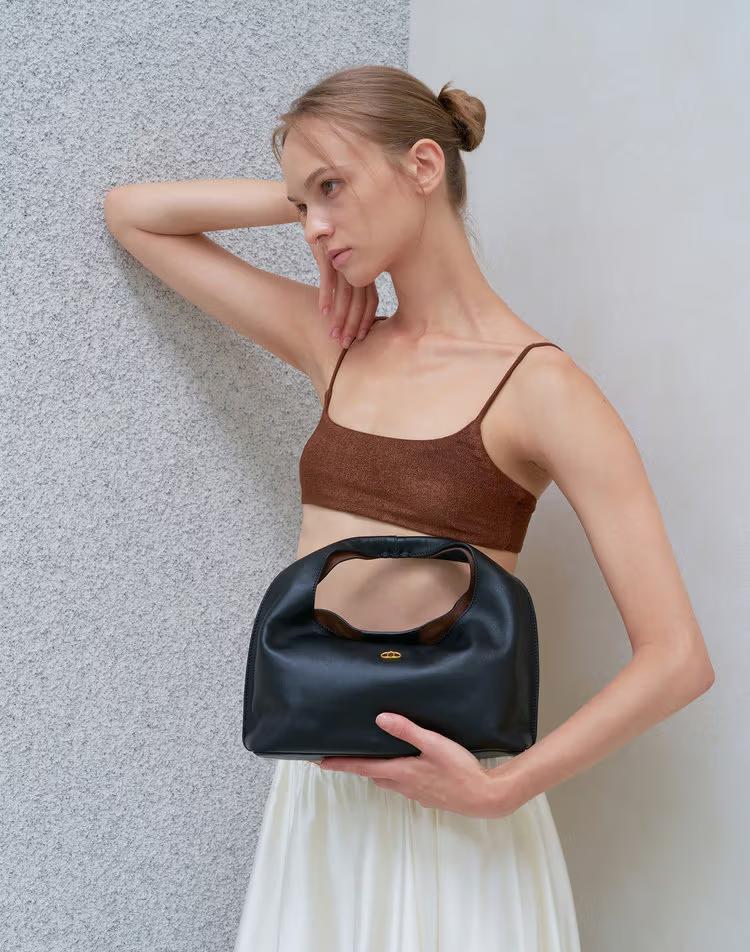 [MARON] 블랙 마롱 소프트 라이트 토트백 S