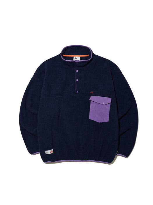 FLEECE PULLOVER PARKA (NAVY)