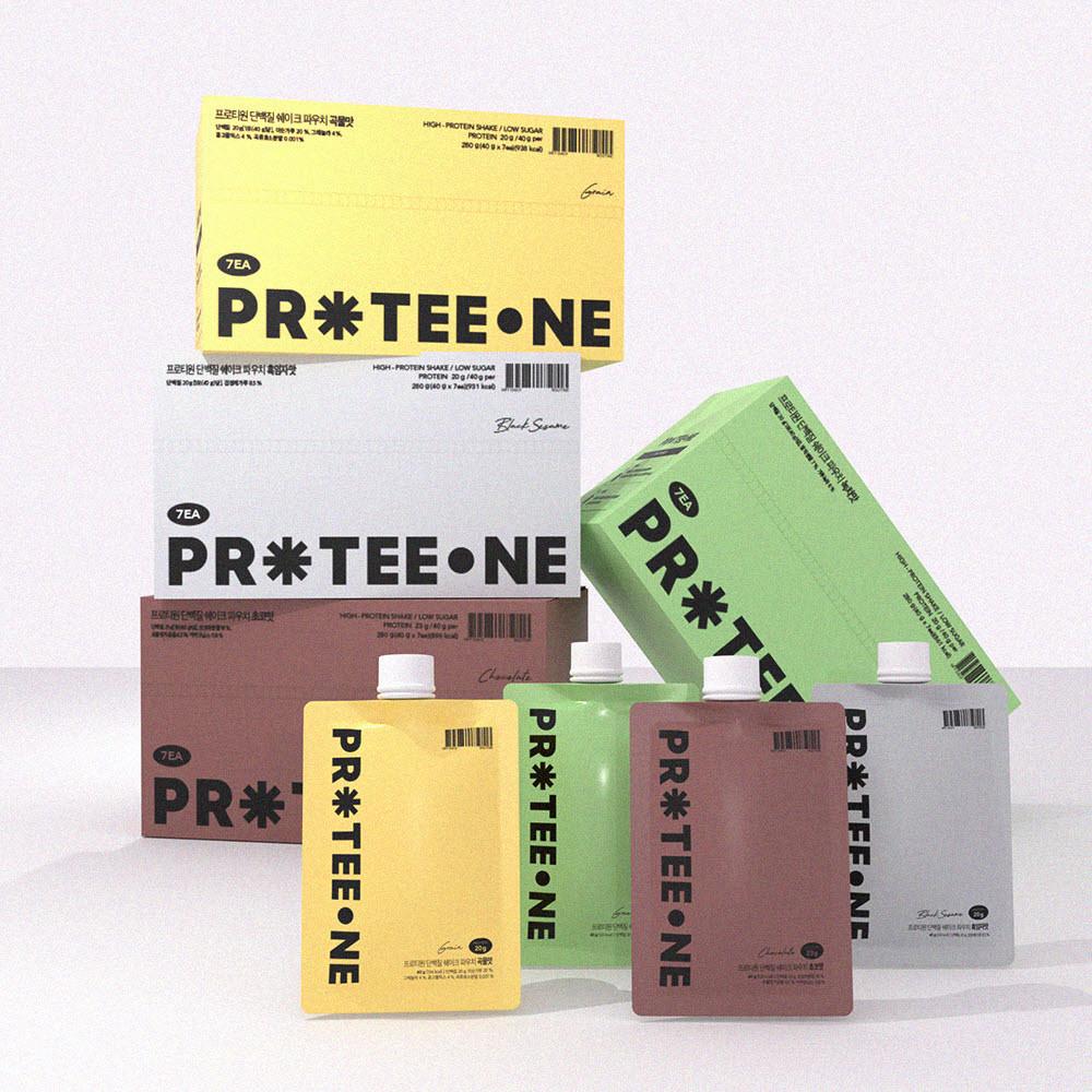 프로티원 단백질 쉐이크 파우치 7팩 식사대용 프로틴 보충제 파우더 한끼 4가지맛 [원산지:상세설명에 표시]