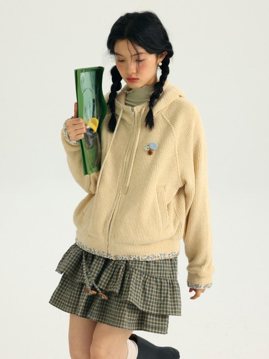 ODD MAKER 체크 캉캉스커트 코튼 밴딩치마