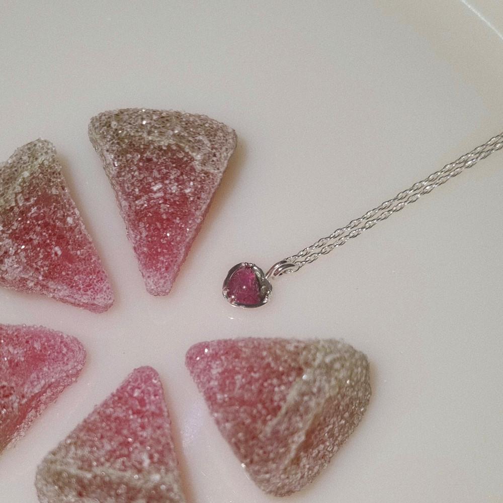 [only one] heart watermelon necklace 하트 수박 목걸이