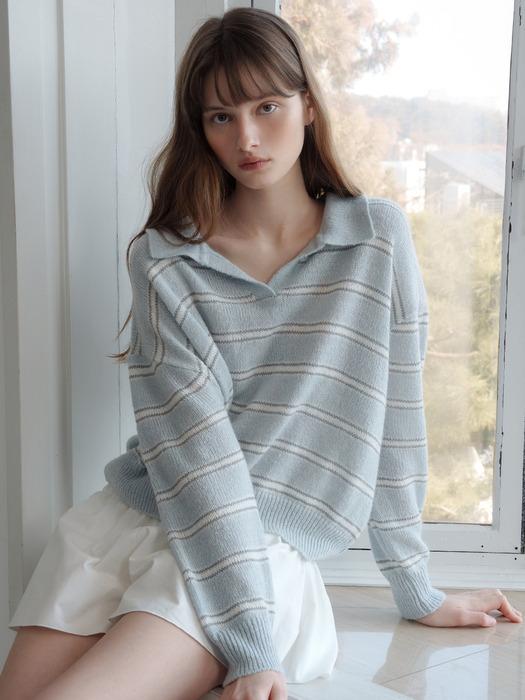 [단독] Loose Fit Stripe Pullover Knit_2color