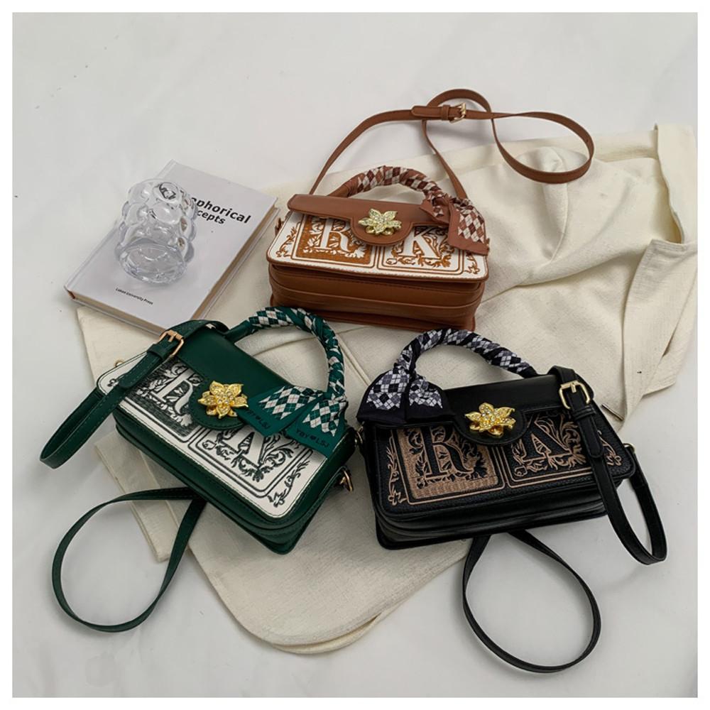 JYS 여성미니크로스백 엔틱 빈티지 도시 모던 스카프장식 감각적 유니크 캐주얼가방 핸드폰 파우치 화장품 수납 데일리백