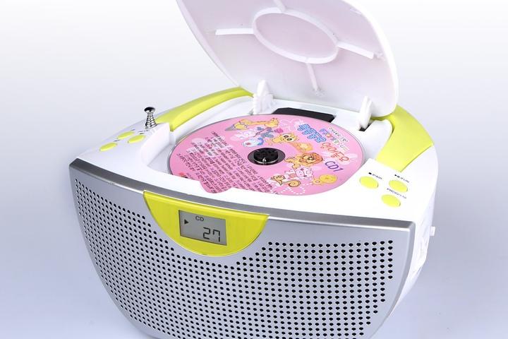 블루투스 MP3 FM 라디오 동요 어학 학원 교육 포터블 CD플레이어