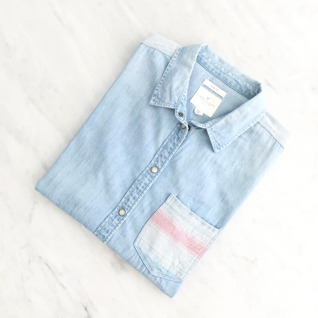 연청 포켓 웨스턴 셔츠 남성 97 여성 55 66 | 후루츠패밀리