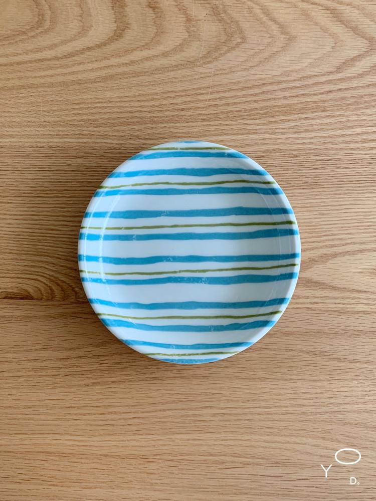 (아워영데이즈) 스카이블루 cute line 플레이트