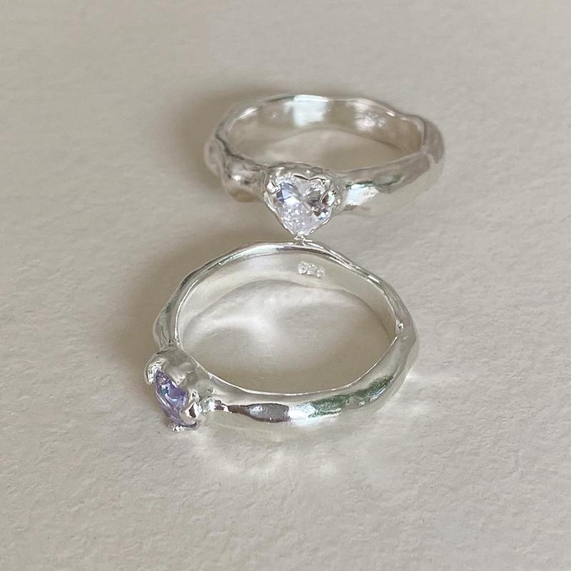 Heart angel ring