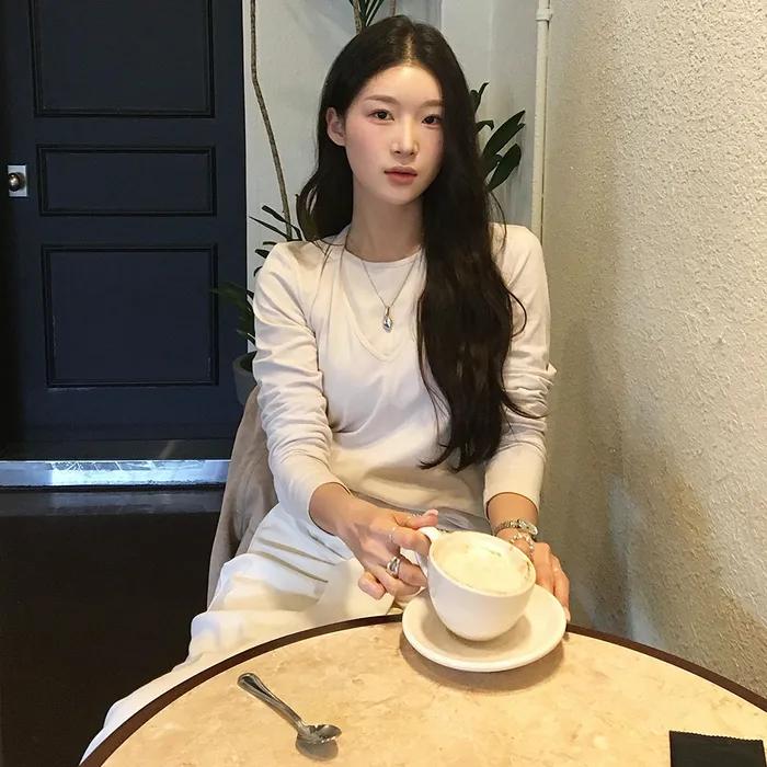 [1st_수정 PICK] Halter-neck Layered T-shirts E213_2color