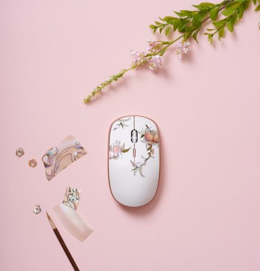 유물시리즈-일월오봉도 복숭아 자개마우스 🍑🍑