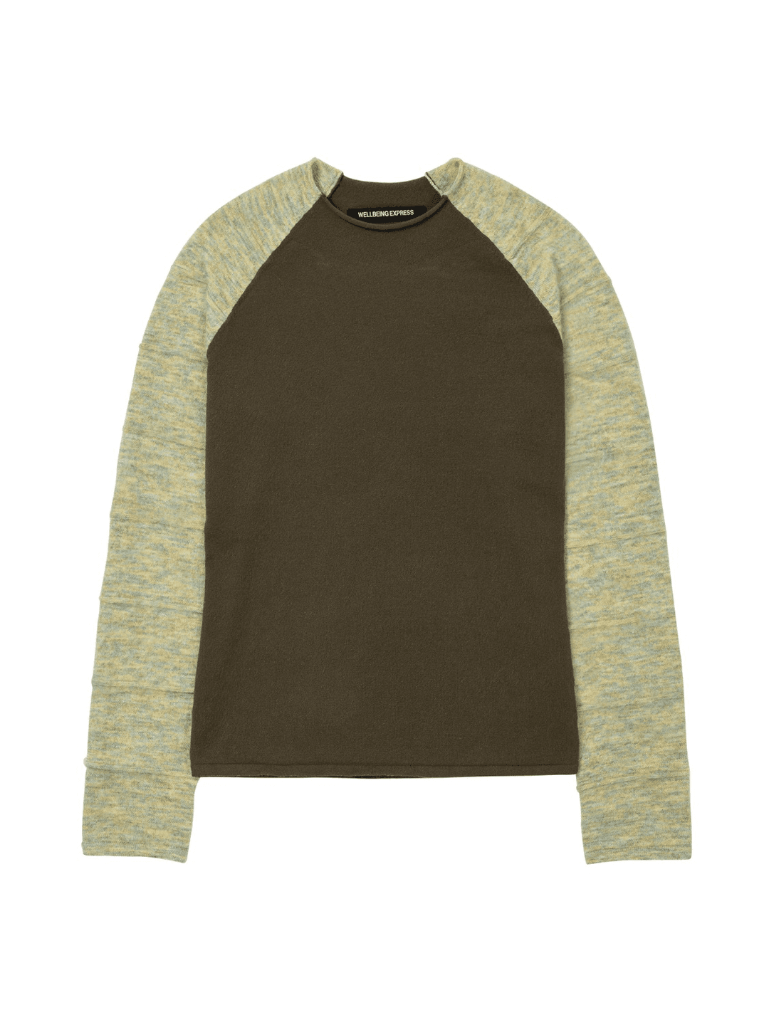 Mix Sleeve Knit Khaki