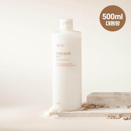 식물나라 뽀얀쌀 맑은톤 토너 500mL