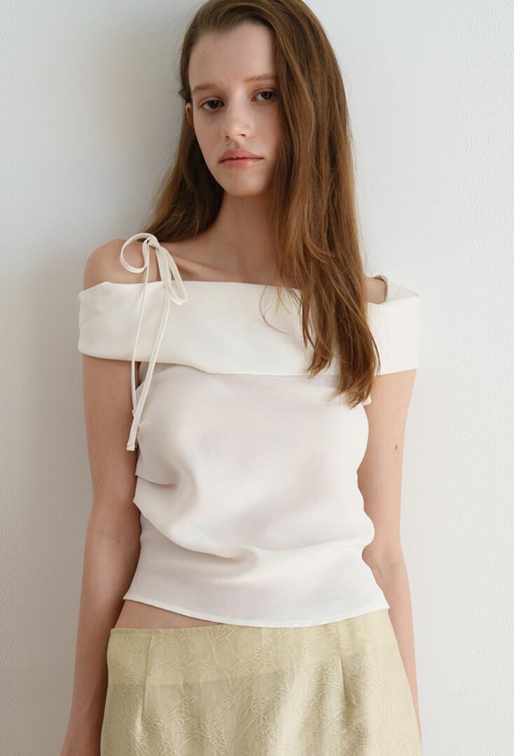 VISCOSE DRAPE BLOUSE_IVORY_OF1C2XBS01IVY