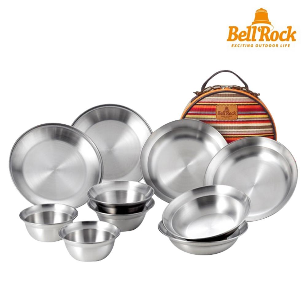 벨락 캠핑 접시 식기 세트 10Pcs 캠핑용 한일 스테인리스