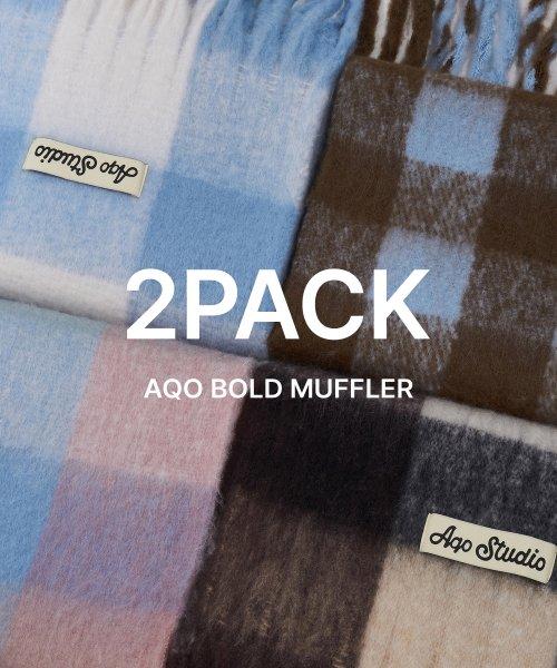 [2PACK] 12컬러_아코 볼드 플레인&체크 머플러