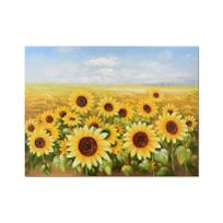 핸드페인팅 해바라기밭 캔버스액자