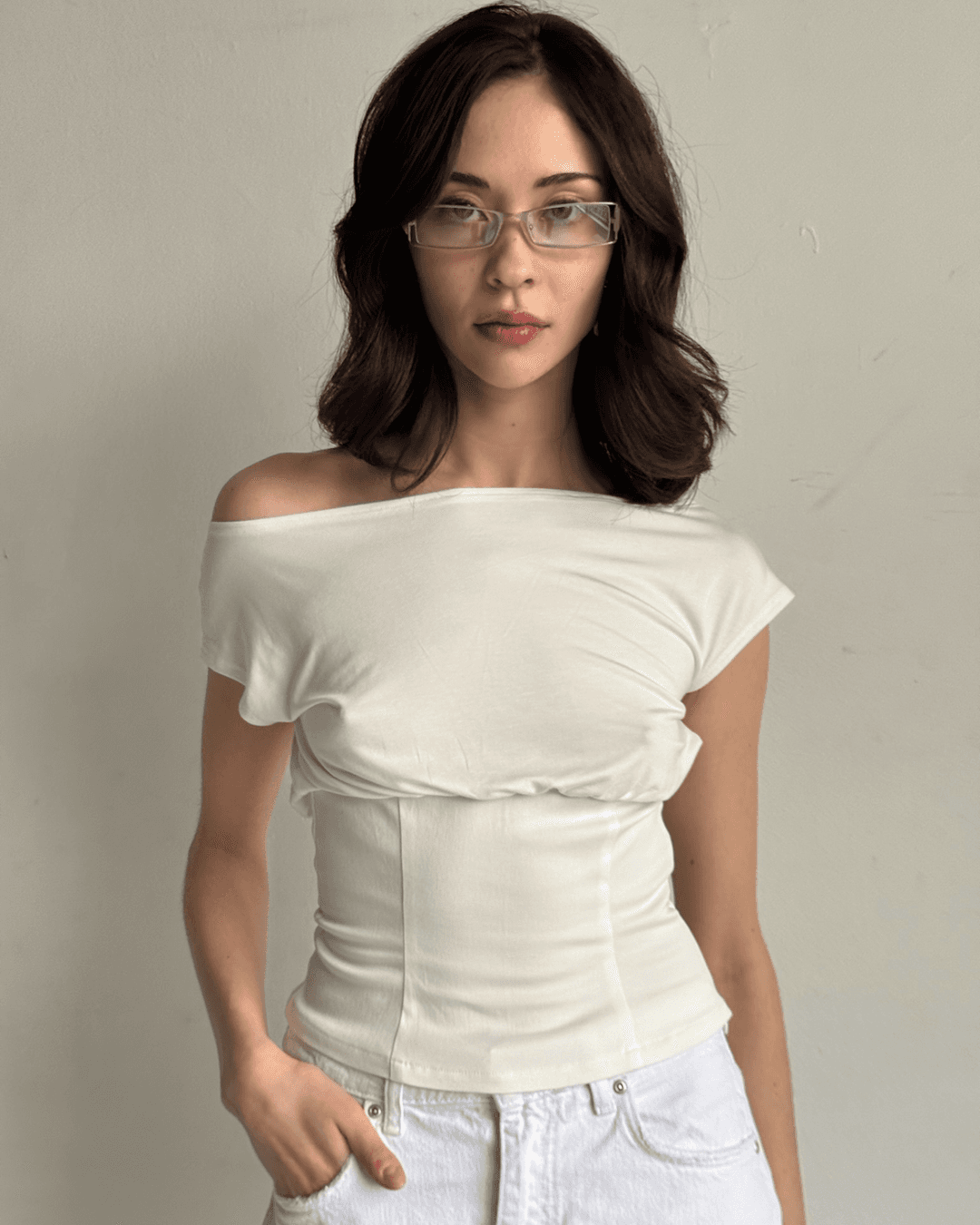 Dahlia Boatneck White - XS