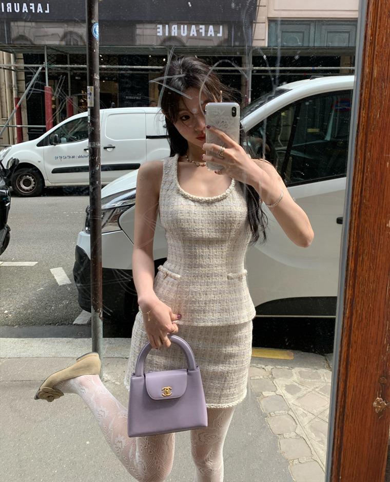 지베르니 트위드 베스트