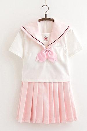 Sakura Japanese High School Uniform - Pink - Pink / S