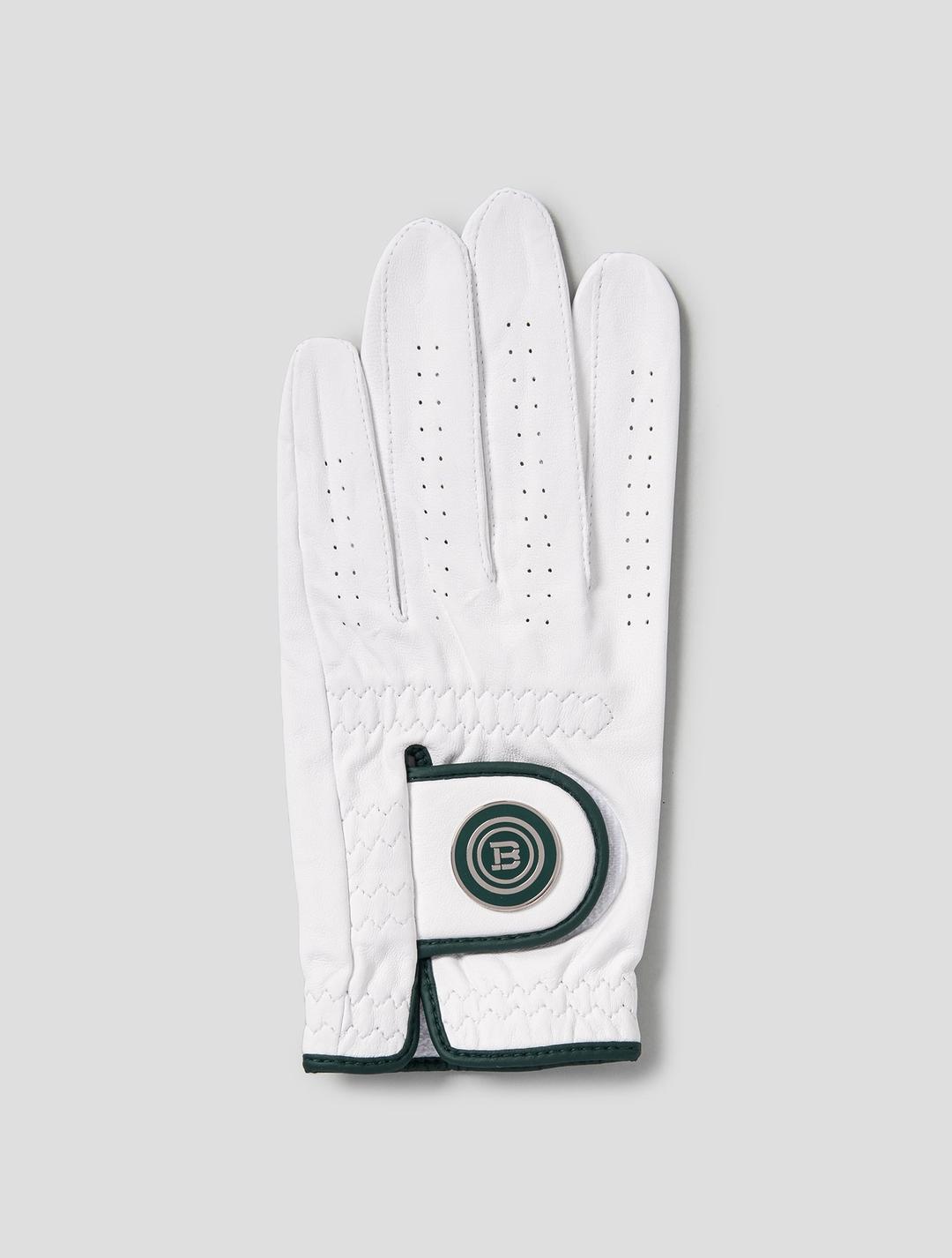 남성 양피 볼마커 장갑  - 화이트