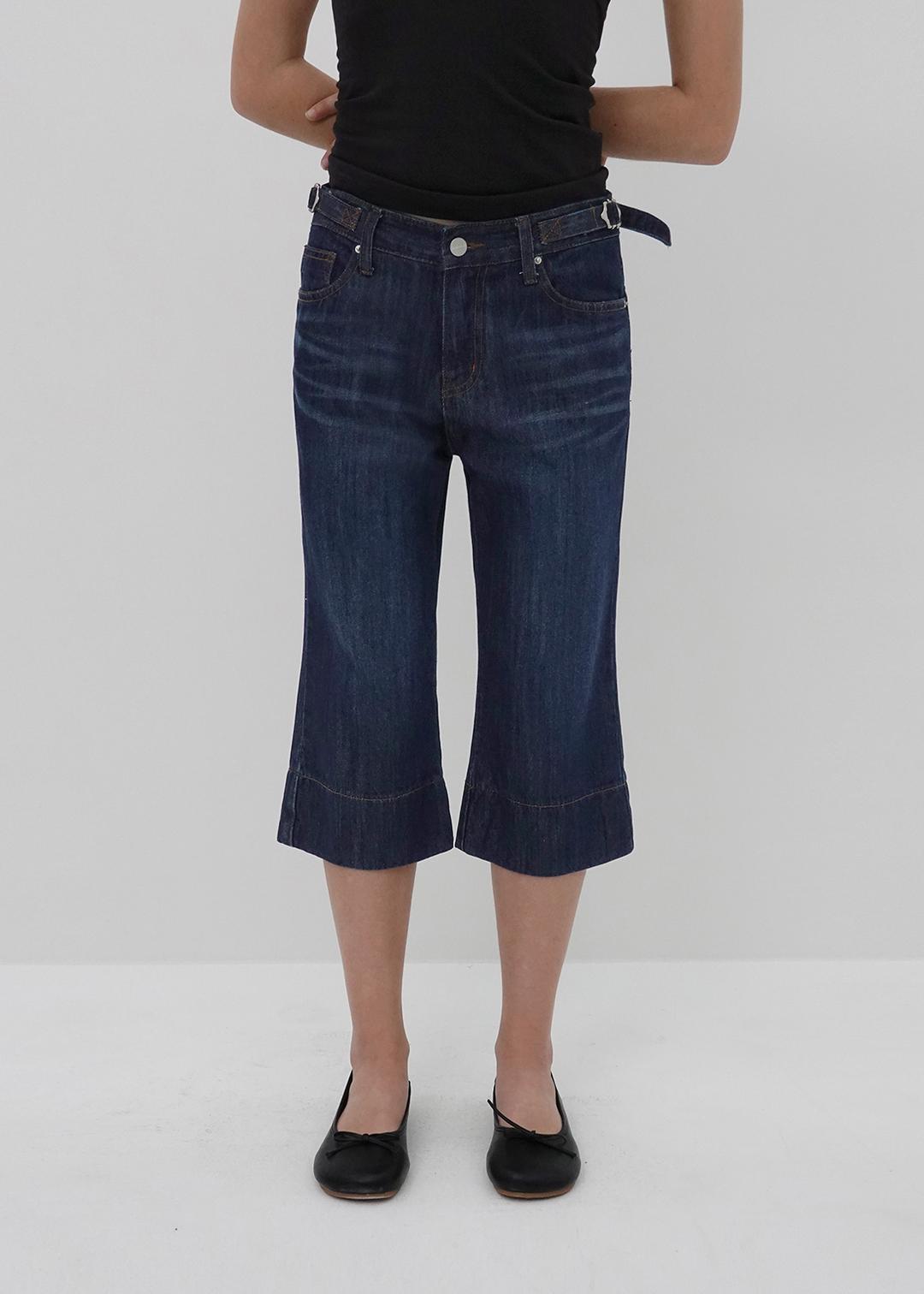 블랙업 [MADE] 코챤 비죠 7부 세미부츠컷 데님팬츠