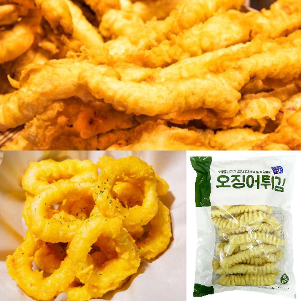 새봄 오징어튀김 1kg 오징어링 롱오징어 냉동 업소용
