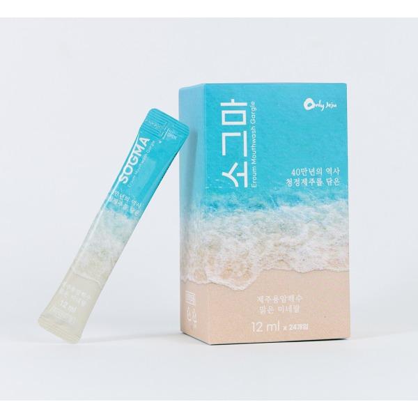 제주용암해수 소금 가글 구강청결제 무알콜 휴대용 스틱 12ml (1박스 24개입) 소그마