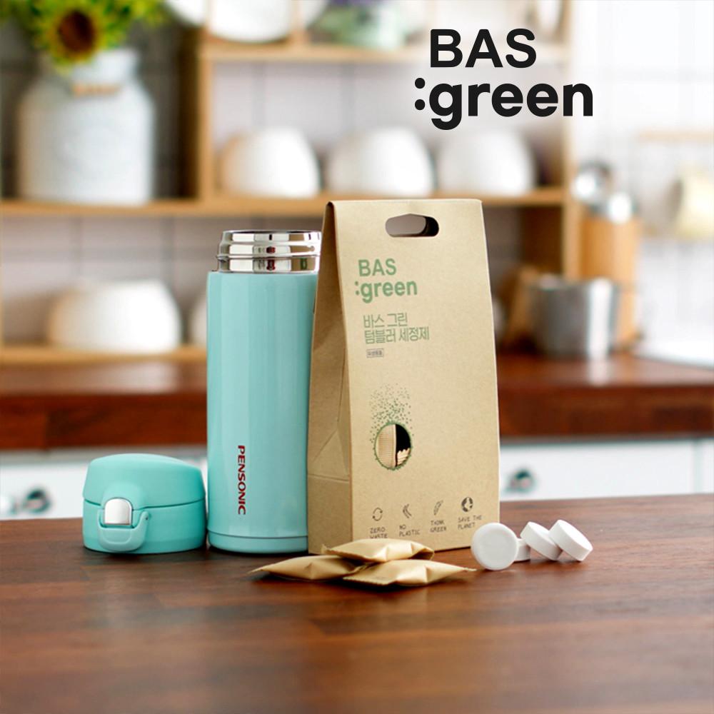BAS Green 발포 텀블러 세정제(15개입) / 바스그린 전기포트 보온병세척