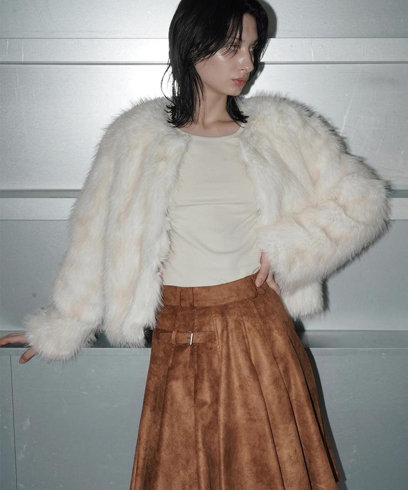 320showroom - Faux Fox Fur Short Jacket