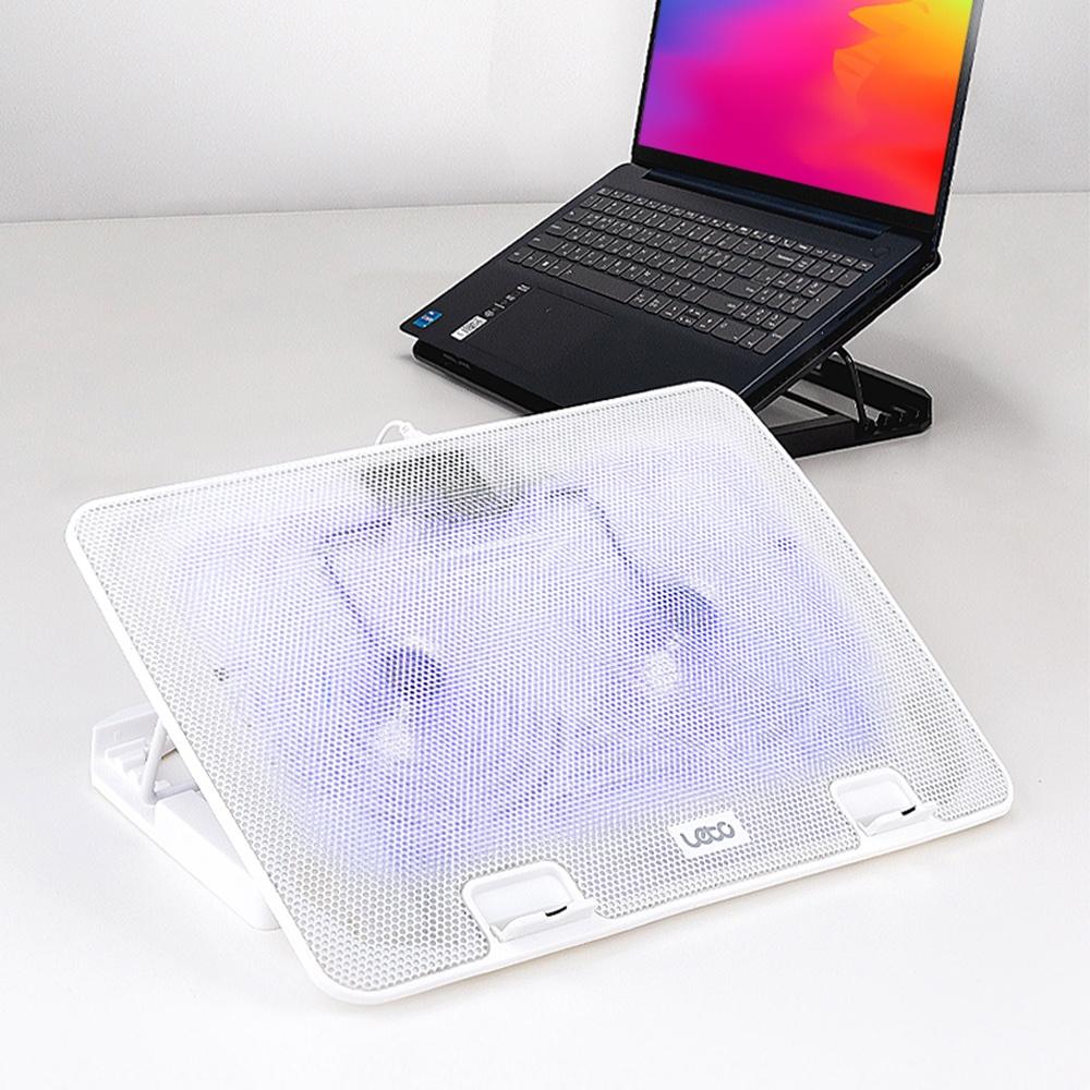레토 노트북 거치대 받침대 스탠드 듀얼 쿨러 쿨링  LCS-S01(화이트)