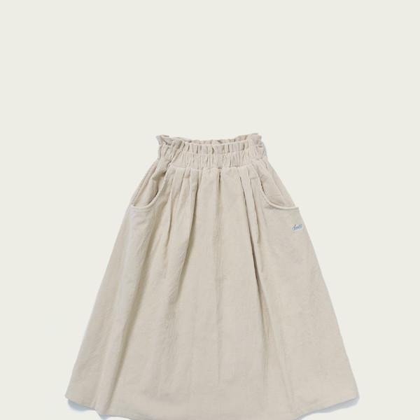 Joy's Corduroy Skirt-Ivory