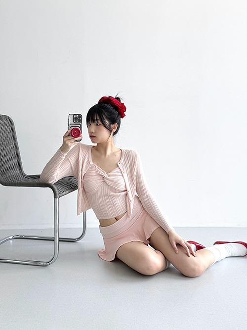 pinky knit set, 2color