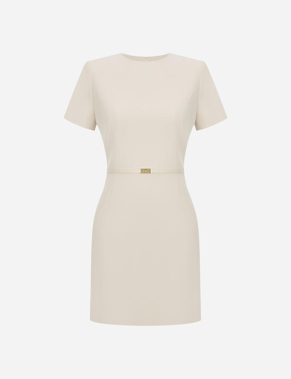 Gold belt dress