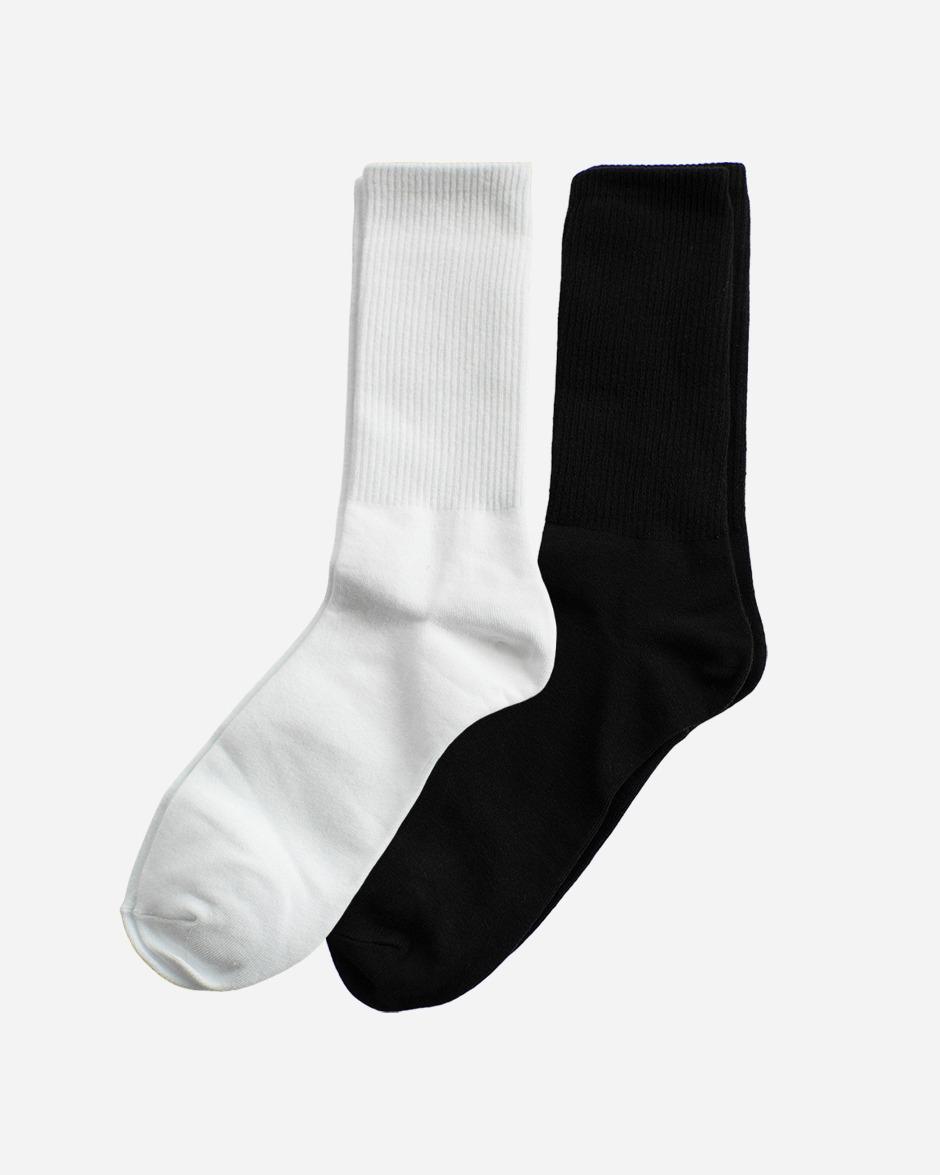 [당일출고] 무지 롱 크루 삭스 2C