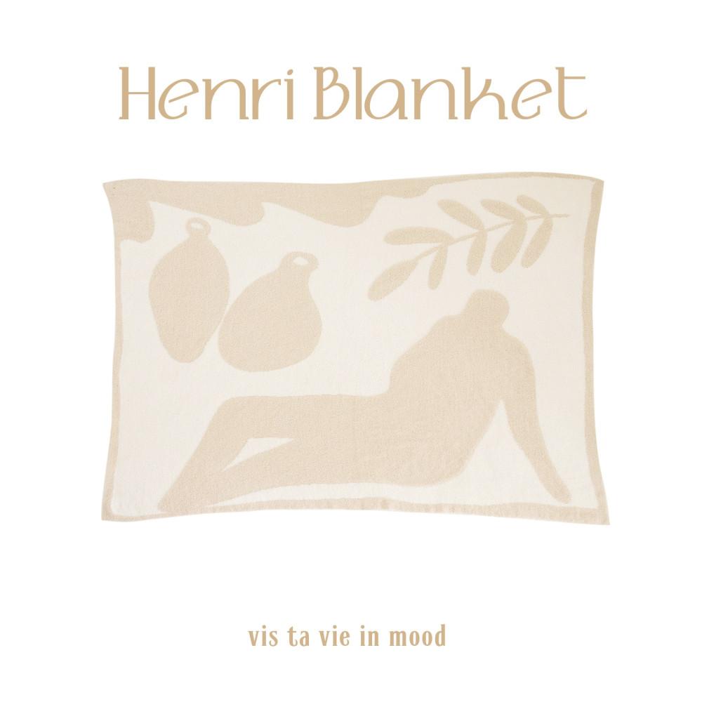 Henri Blanket 앙리마티스 간절기 니트 담요 블랭킷