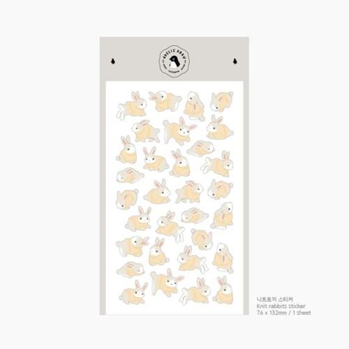 아델리드로우 니트토끼 씰스티커