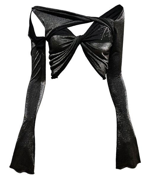 Warp Crystal T-shirt -black