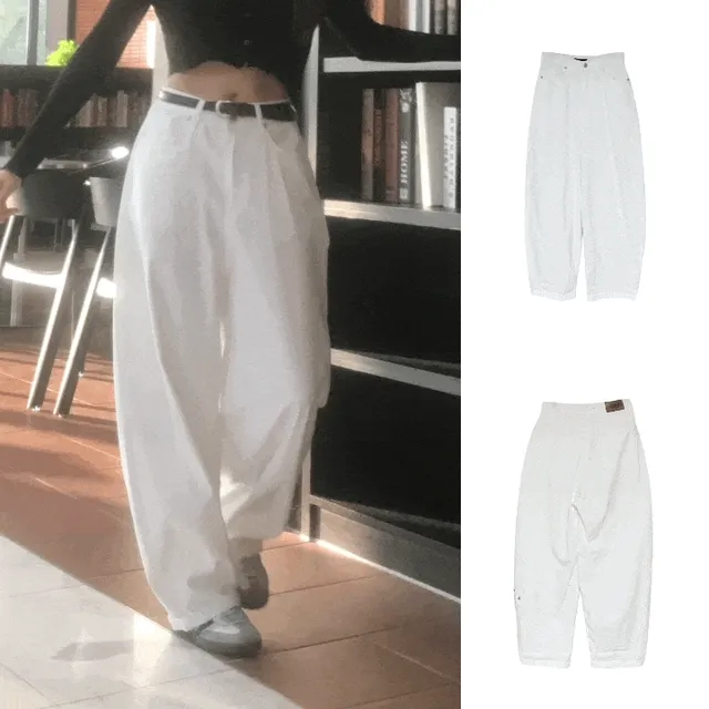 핏보장 리버브 면 리베트 코튼 와이드 롱팬츠