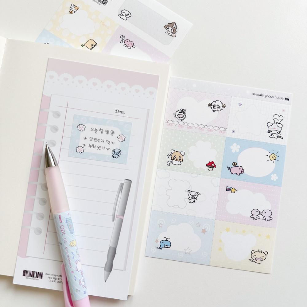 [석새날] 고전 메모지 sticker SET