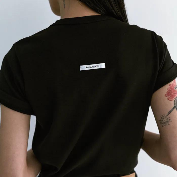 Crew Neck Cotton Tee_Black
