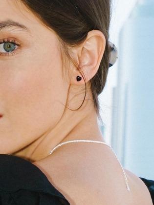 Petit  Itally Coated Heart Earrings 925silver